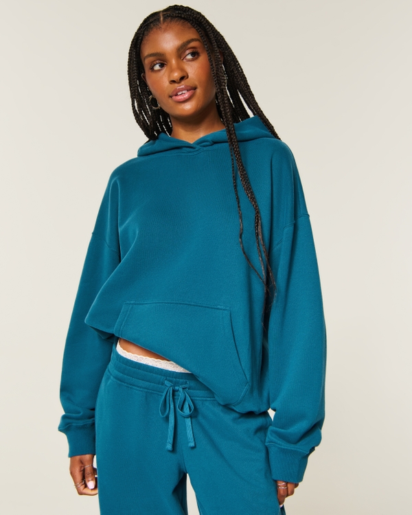 Hollister Feel Good Oversized Hoodie, Dark Blue view 1