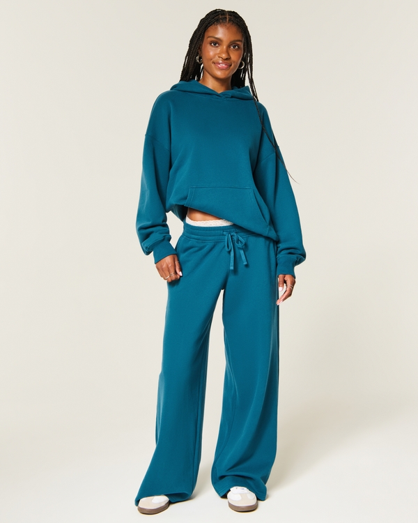 Hollister Feel Good Oversized Hoodie, Dark Blue view 2