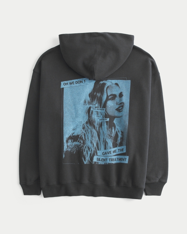 Hollister Feel Good Freya Skye Graphic Hoodie, Black view 1