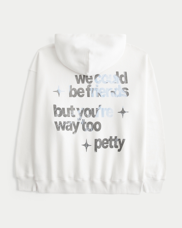 Hollister Feel Good Freya Skye Graphic Hoodie, White view 1