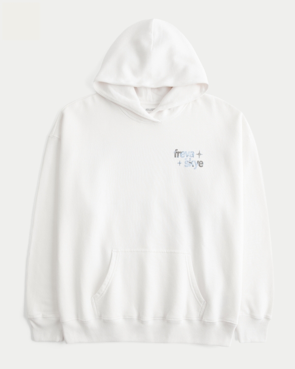 Hollister Feel Good Freya Skye Graphic Hoodie, White view 2