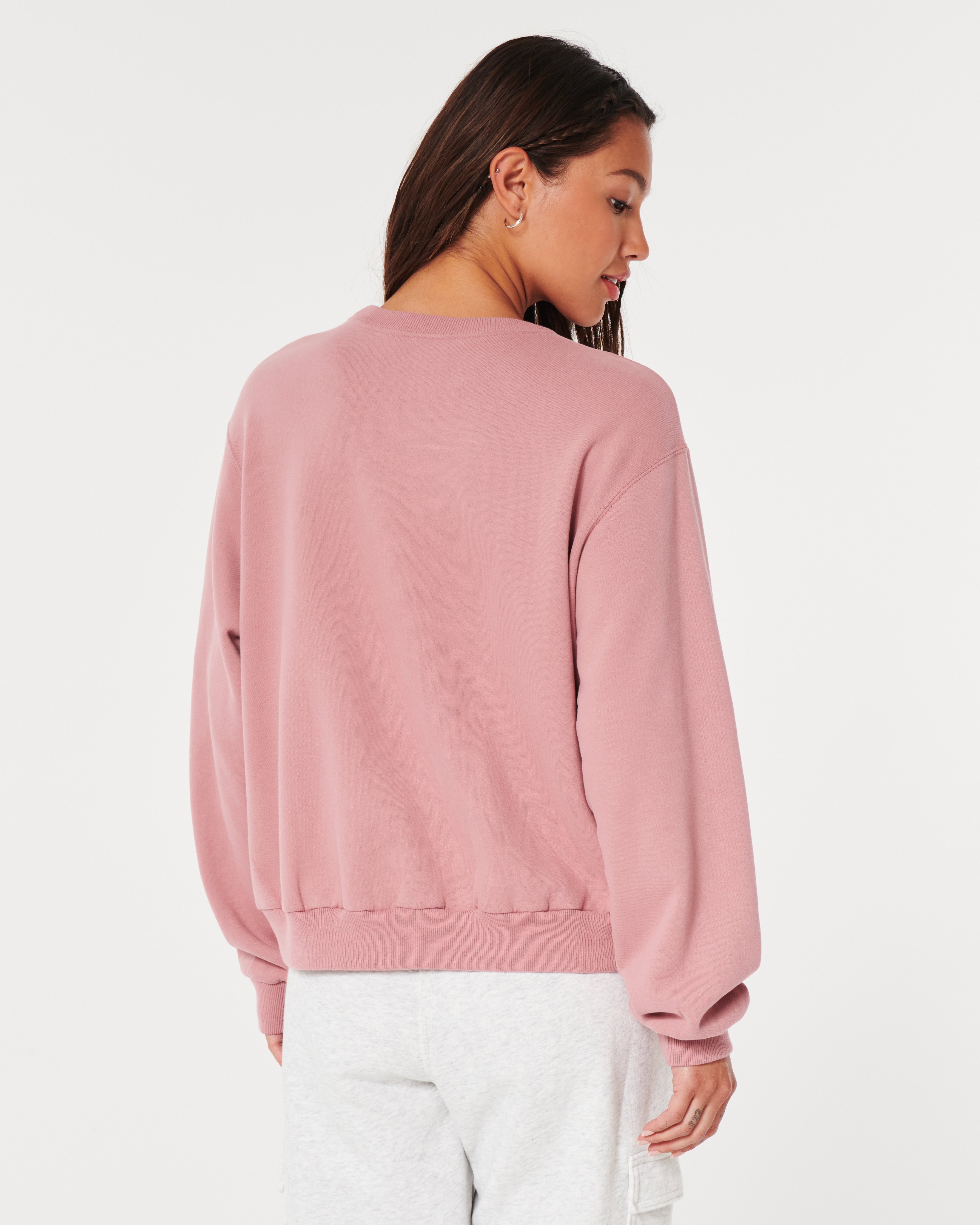 Hollister Feel Good Fleece Easy Crew Sweatshirt