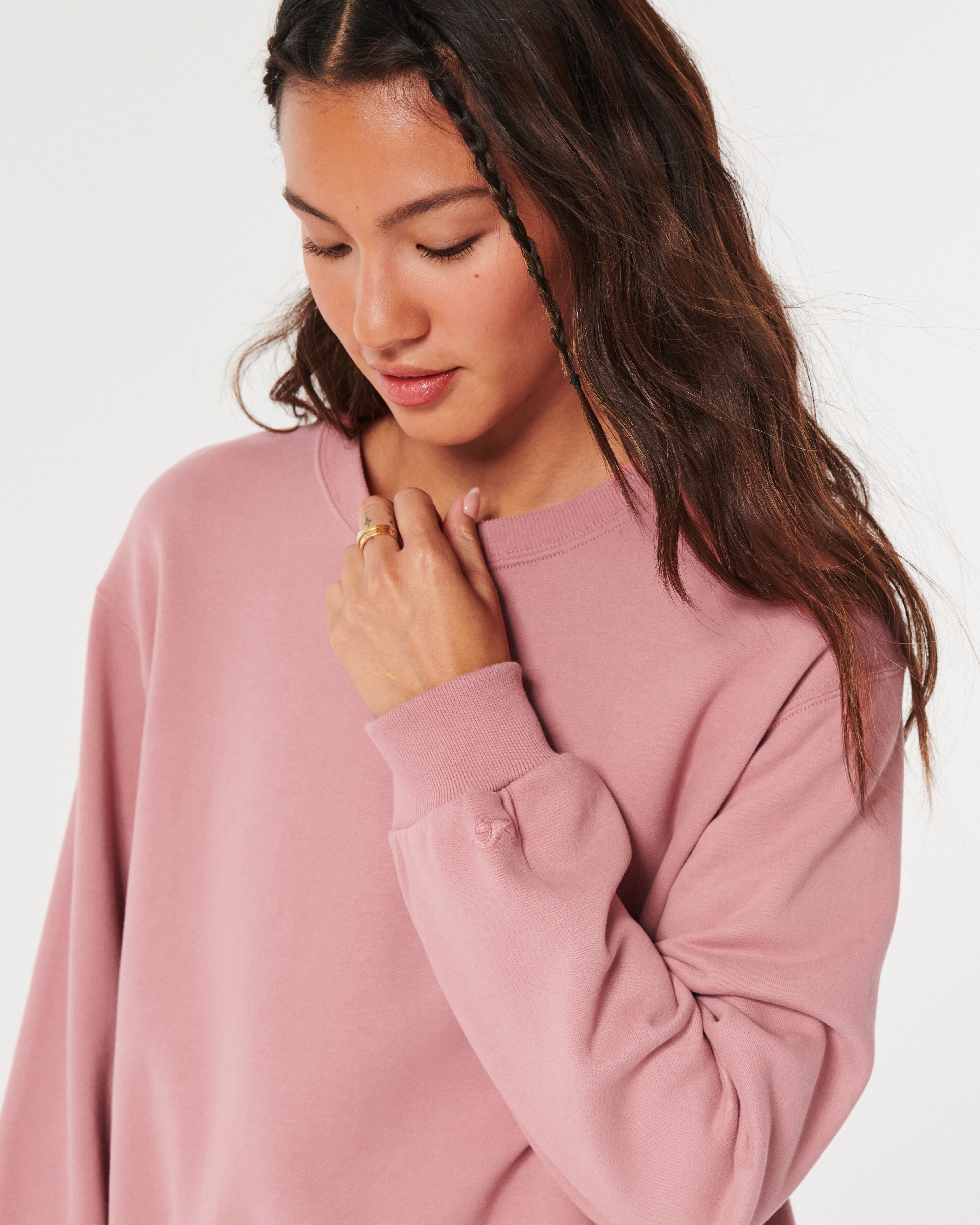 Hollister Feel Good Fleece Easy Crew Sweatshirt