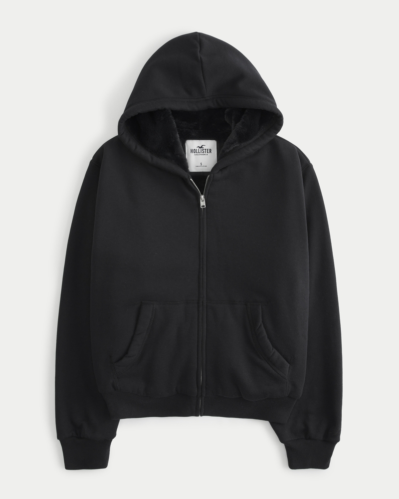 Hollister Hollister Easy Teddy-Lined Zip-Up Hoodie 69.95