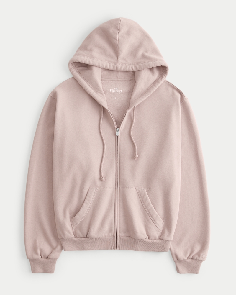 Women's Feel Good Easy Zip-Up Hoodie | Women's Tops | HollisterCo.com