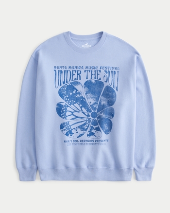 Hollister purple sun hoodie on sale