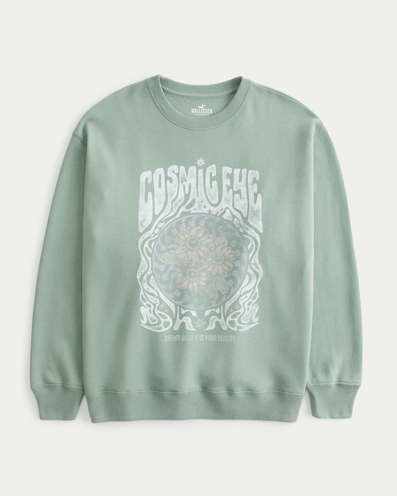 Women's Oversized Cosmic Eye Graphic Sweatshirt | Women's Clearance |  HollisterCo.com