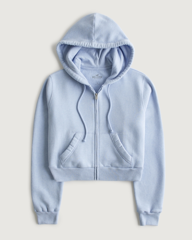 Women's Feel Good Mini Zip-Up Hoodie | Women's Tops | HollisterCo.com
