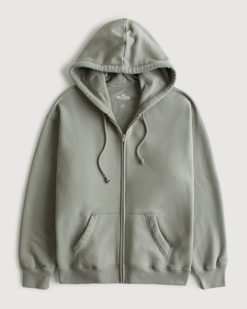 Women's Feel Good Oversized Zip-Up Hoodie | Women's Clearance |  HollisterCo.com