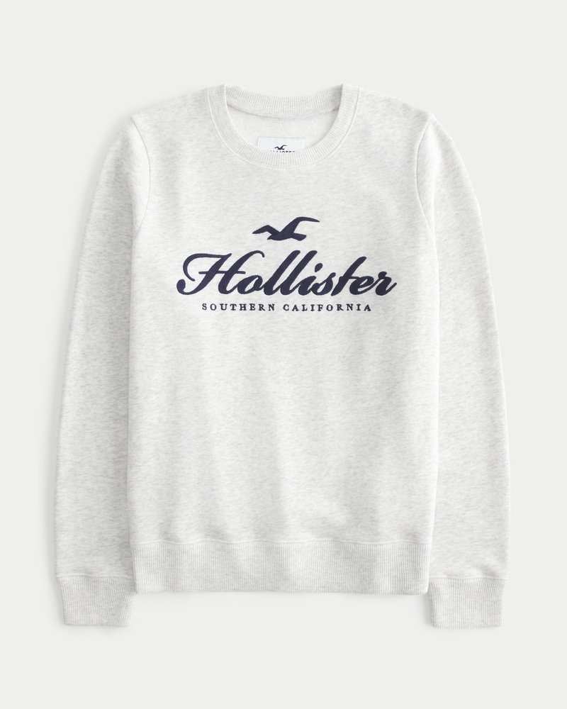 Women's Easy Logo Graphic Crew Sweatshirt | Women's Tops | HollisterCo.com