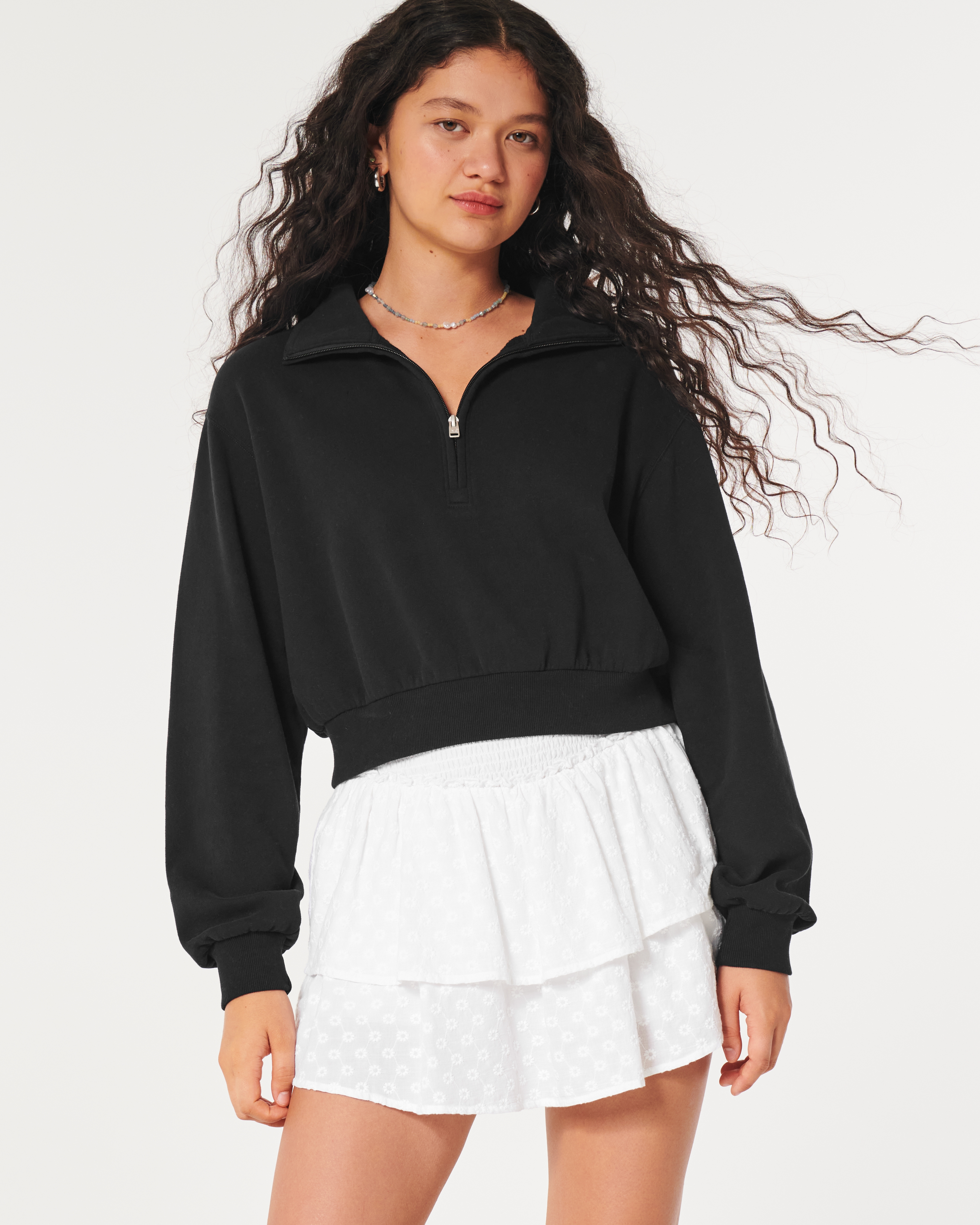 Tana Terry Half-Zip Sweatshirt