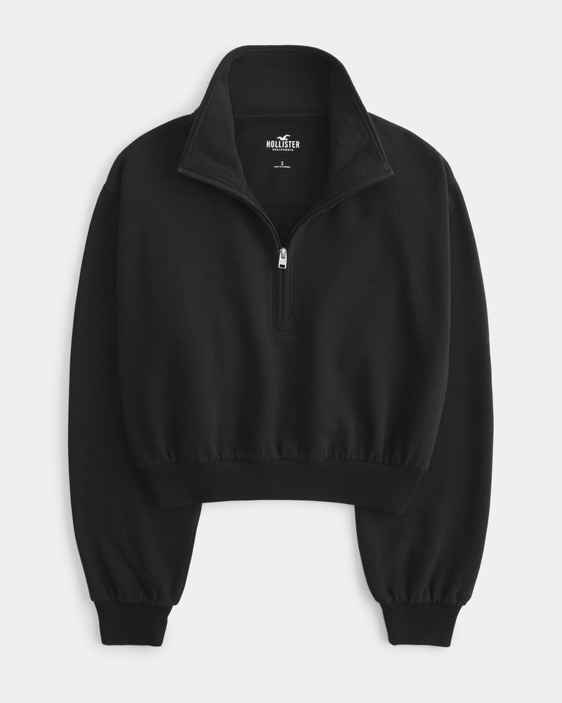 Hollister half shop zip sweater