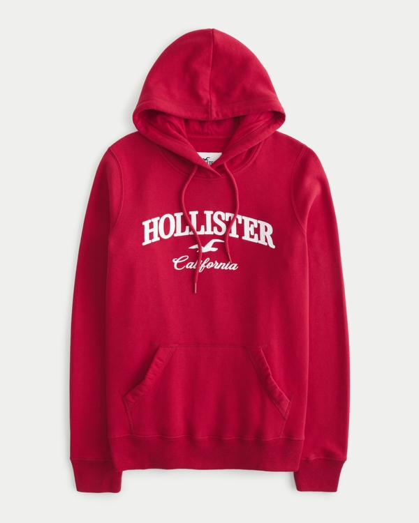 Logo Graphic Hoodie, Red