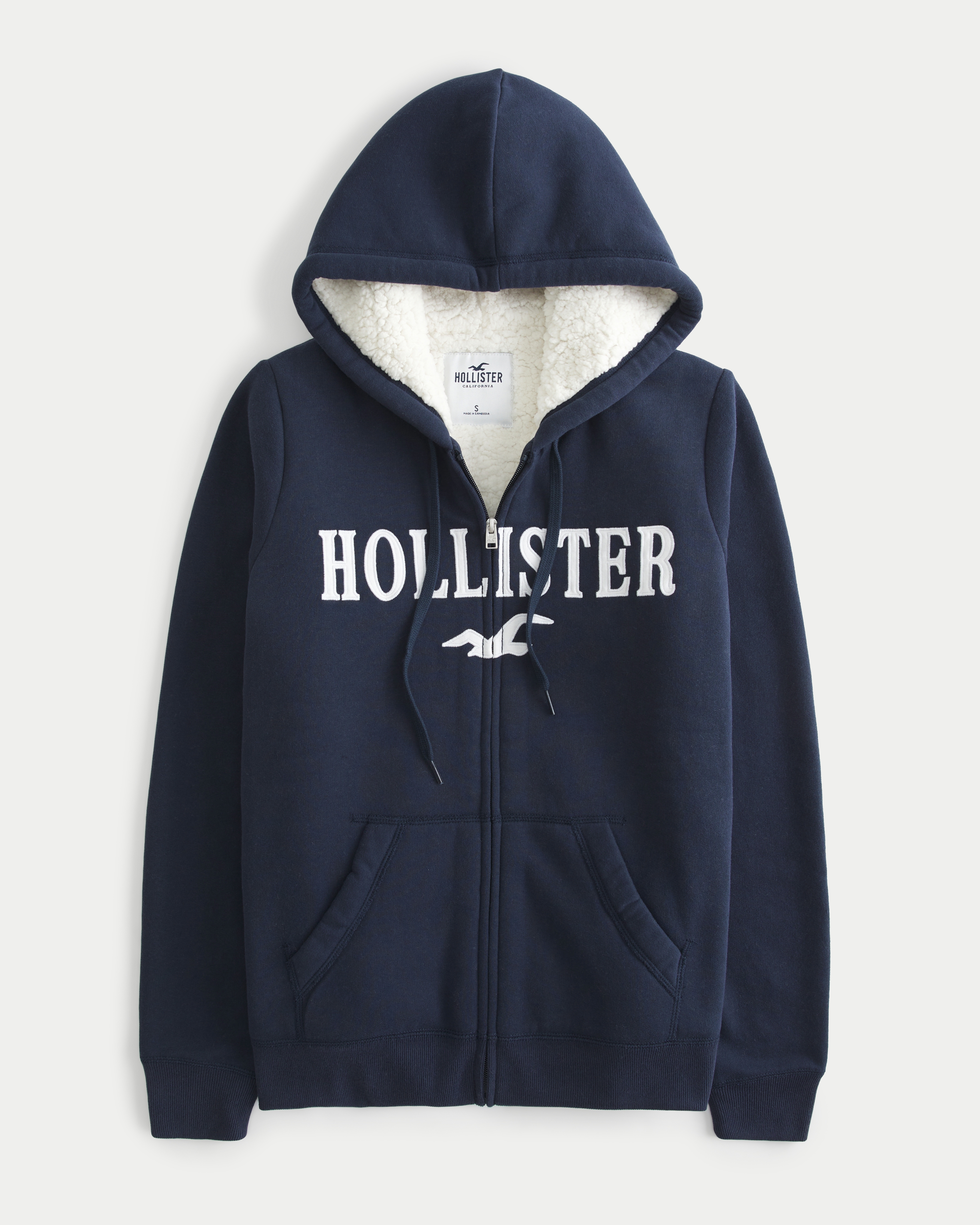 Hollister hoodie best sale sherpa