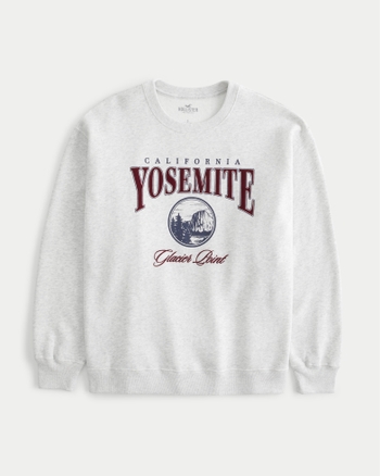 Women's Oversized Yosemite Graphic Crew Sweatshirt Women's Clearance