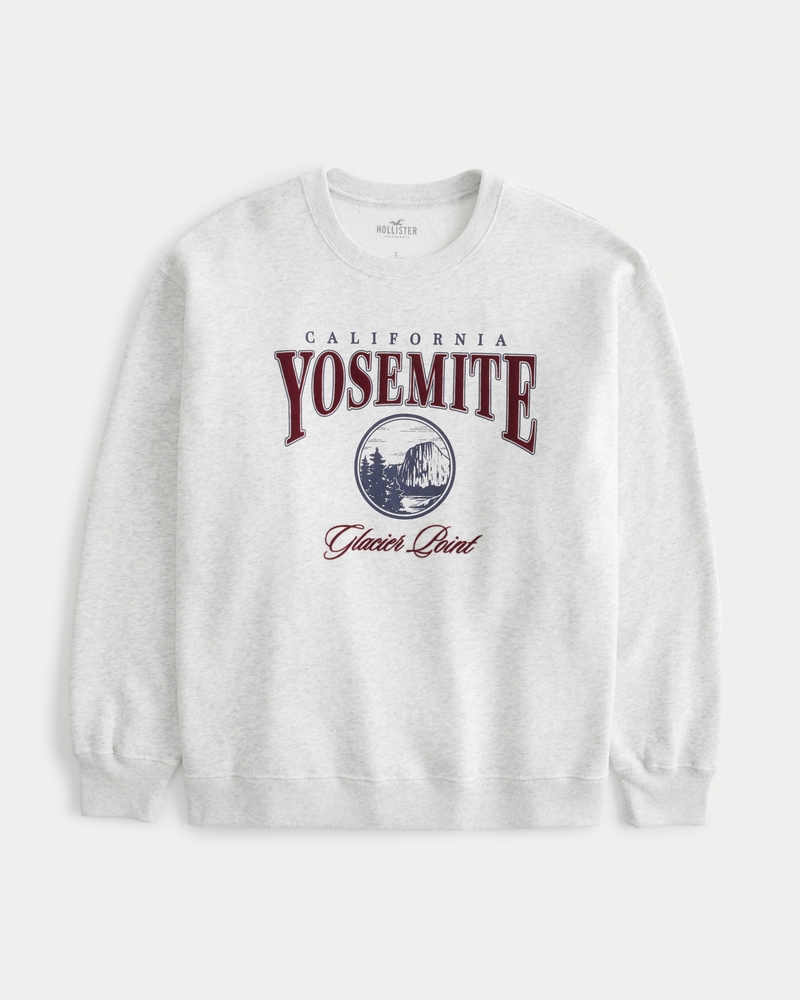 Women s Oversized Yosemite Graphic Crew Sweatshirt Women s