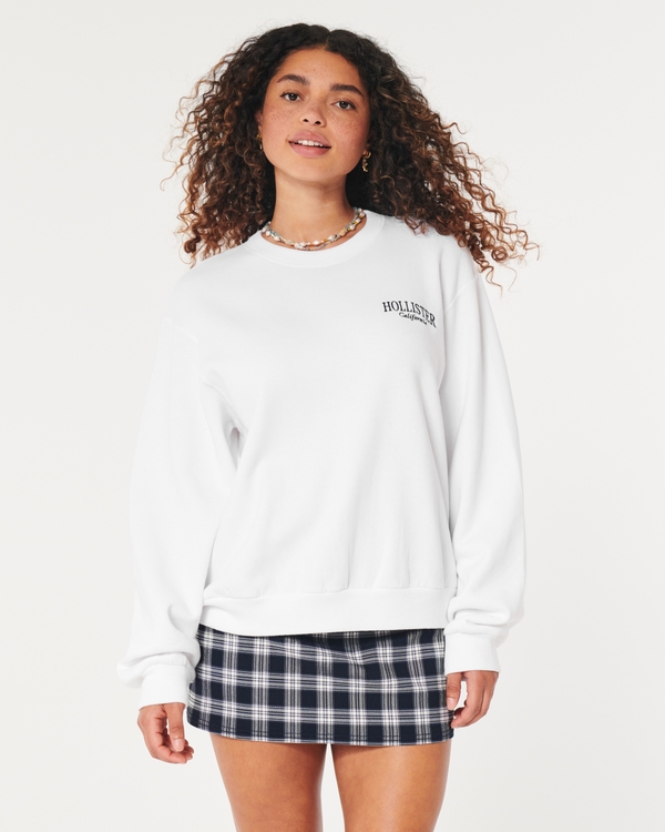 Easy Logo Crew Sweatshirt, White