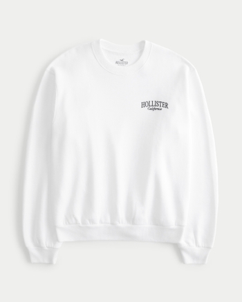 Hollister hot sale white sweatshirt