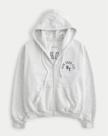 Women's Easy New York Graphic Zip-Up Hoodie | Women's Clearance ...