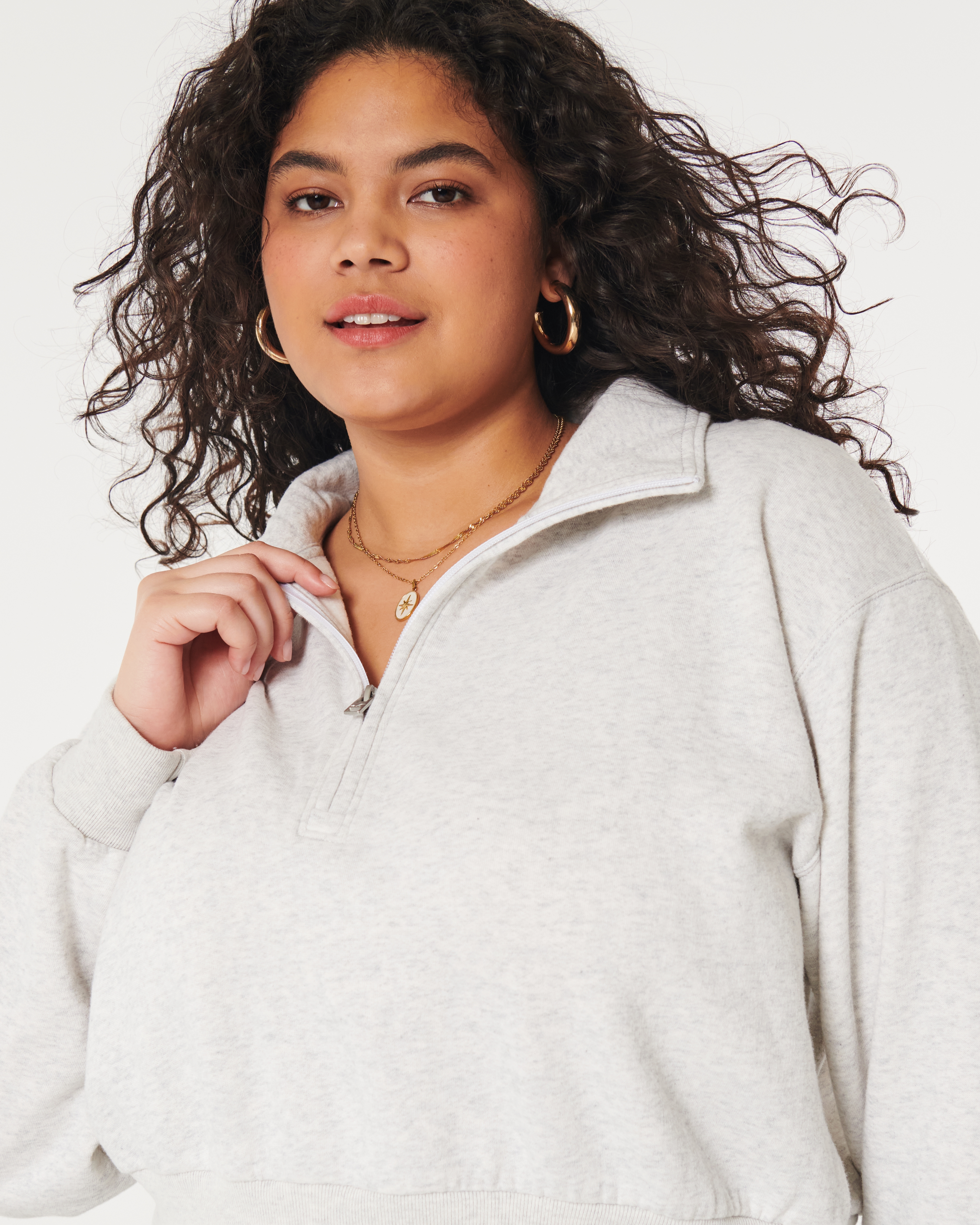 Hollister half zip clearance sweatshirt