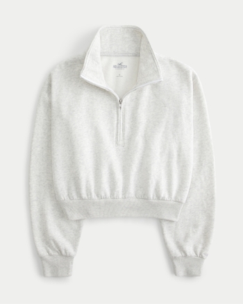 Hollister boyfriend top half zip sweater