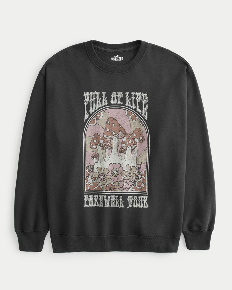 Oversized Full of Life Graphic Sweatshirt