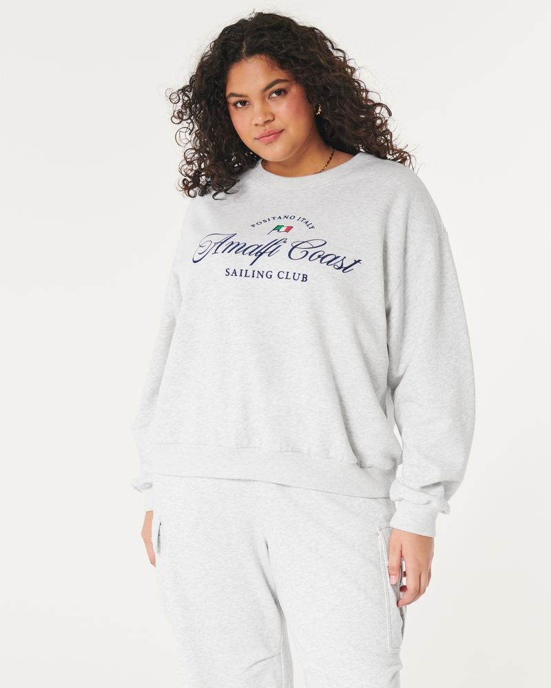 Easy Amalfi Coast Graphic Crew Sweatshirt