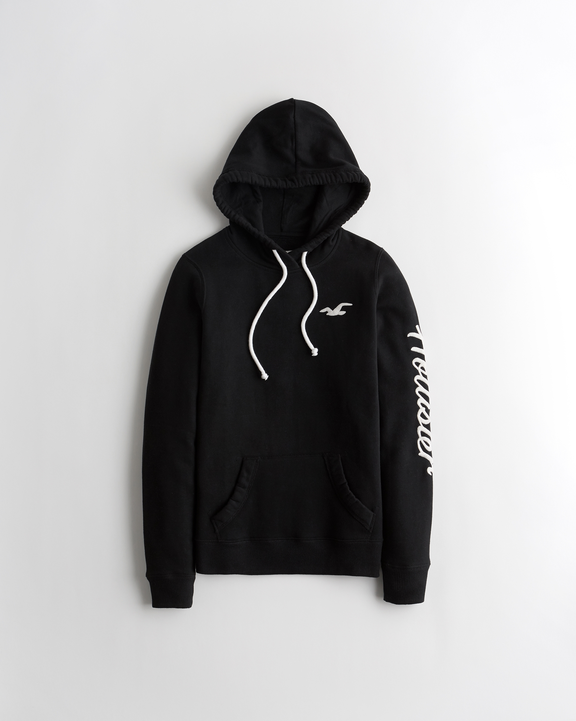hollister black and white hoodie