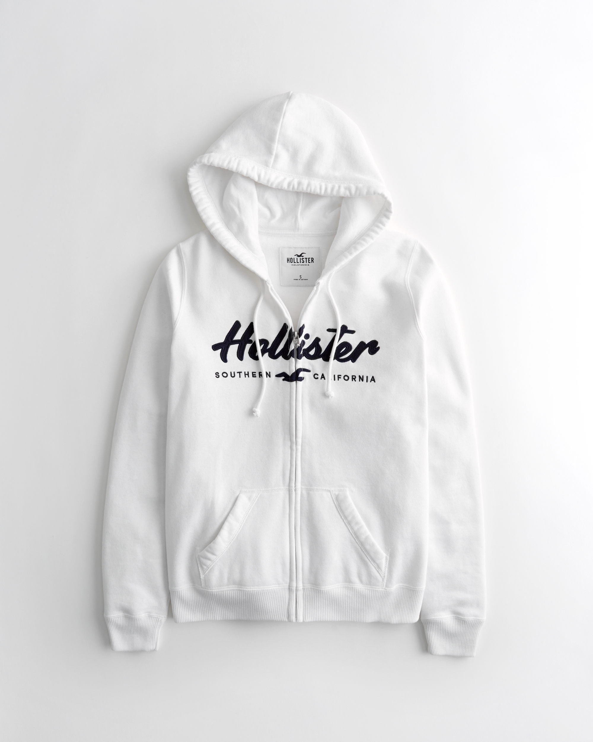 white hollister hoodie