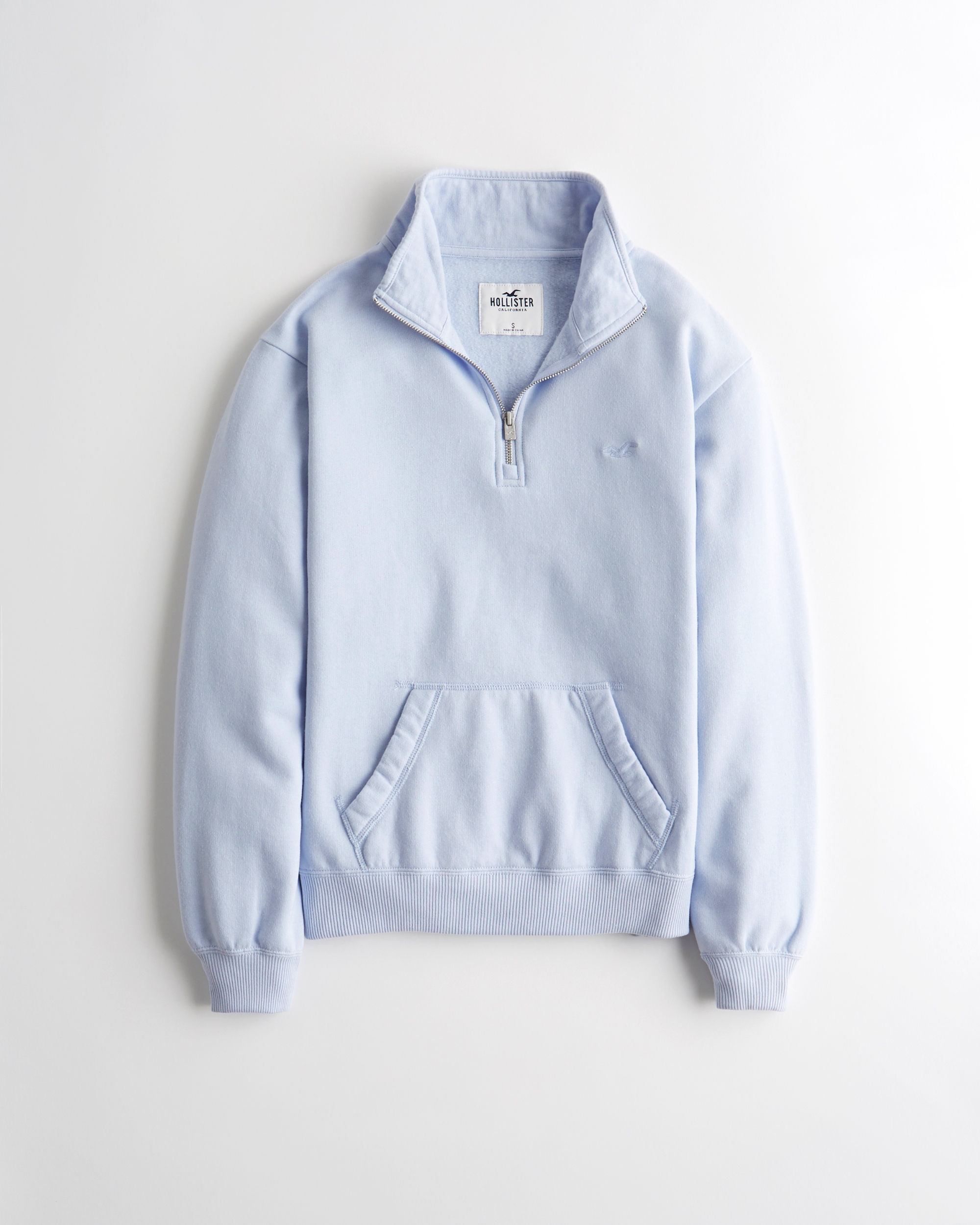 hollister boyfriend half zip sweater