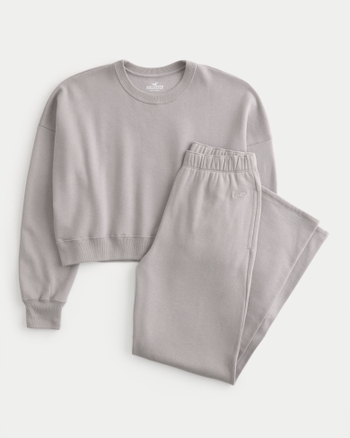 Women s Sweatshirt Wide Leg Sweatpants Bundle Hollister Co