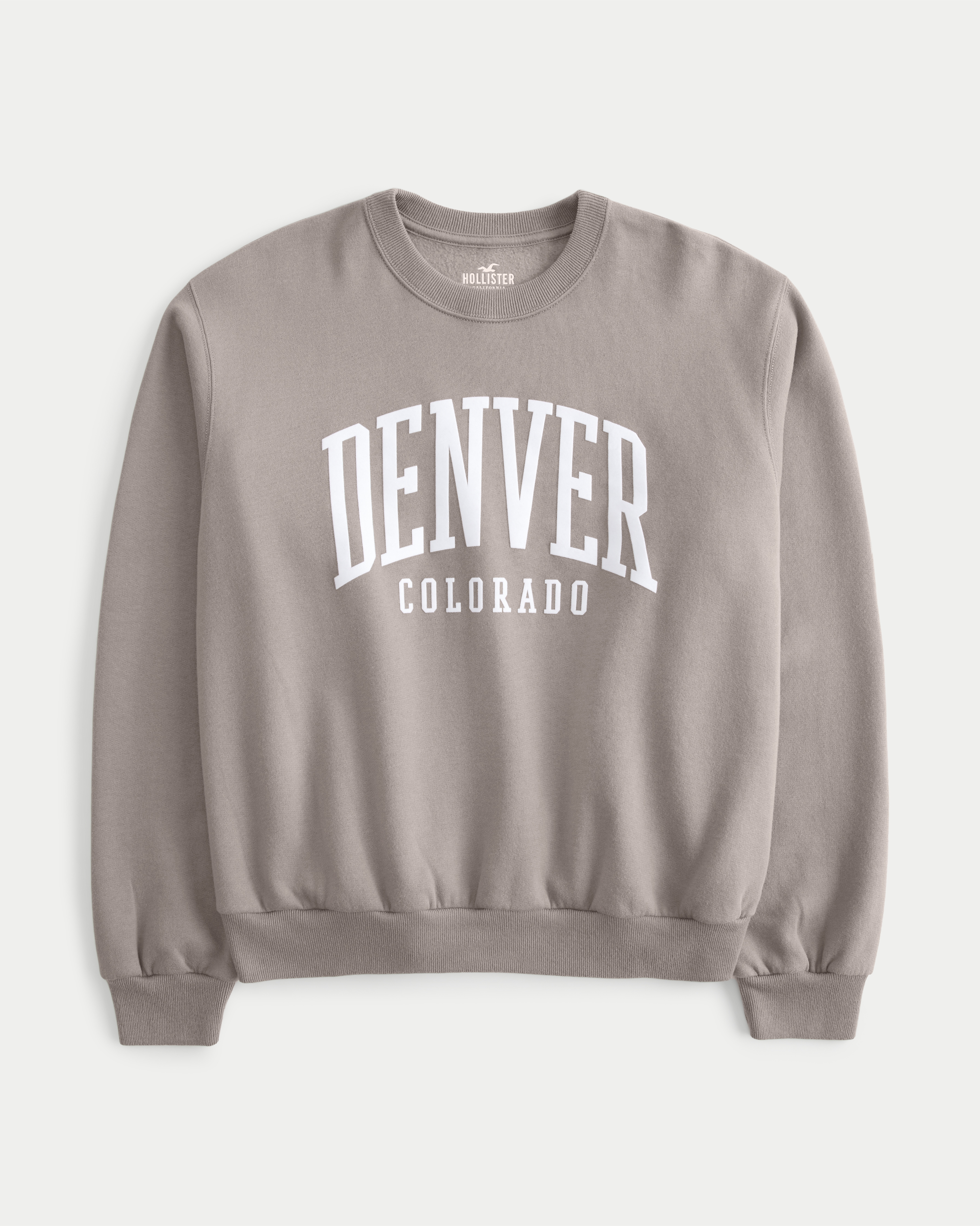 Hollister crop discount boyfriend crewneck sweatshirt