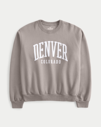 Women's Easy Denver Graphic Crew Sweatshirt, Women's Clearance