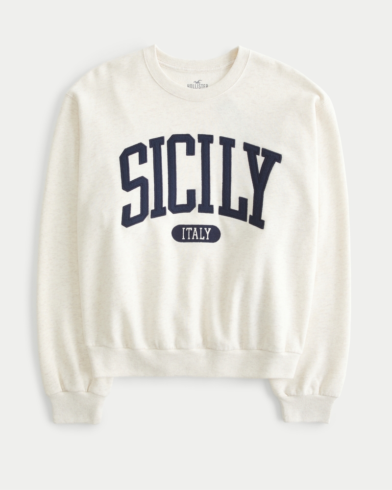 Women s Easy Sicily Graphic Crew Sweatshirt Women s Tops