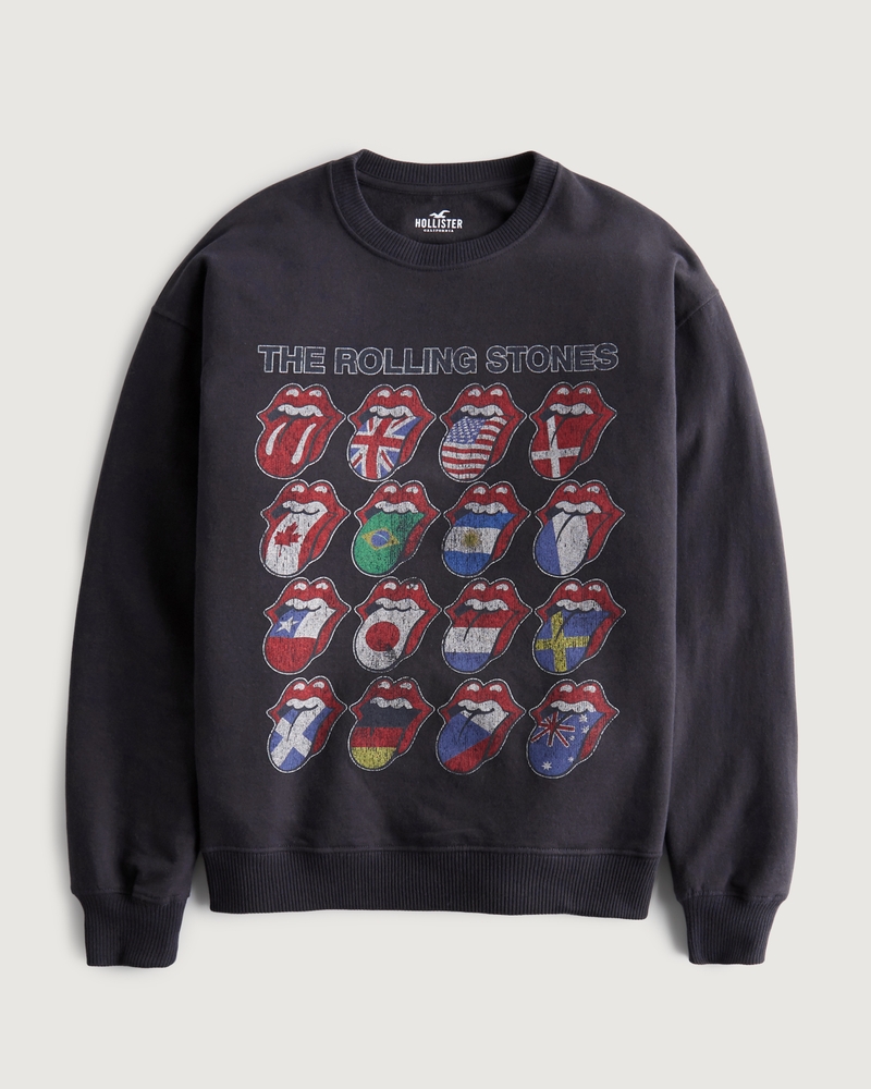 Women's Oversized The Rolling Stones Print Graphic Sweatshirt | Women's  Clearance | HollisterCo.com