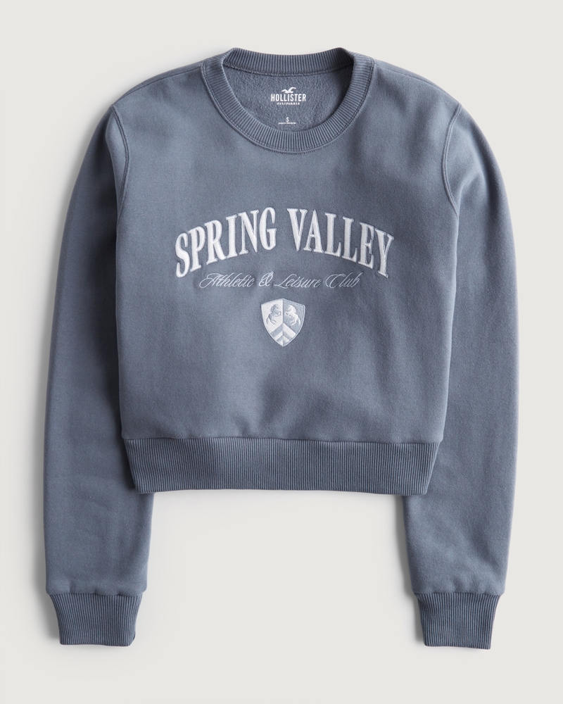 Women's Easy Embroidered Graphic Crew Sweatshirt | Women's Clearance |  HollisterCo.com