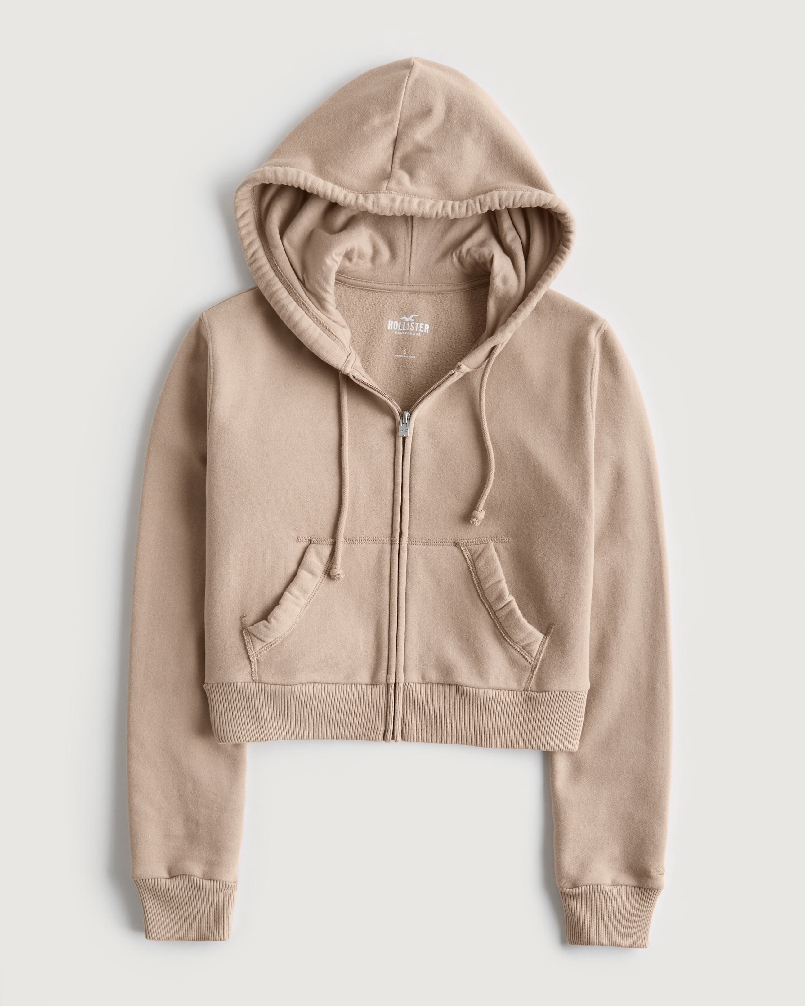 Cropped zip up hoodie hollister new arrivals