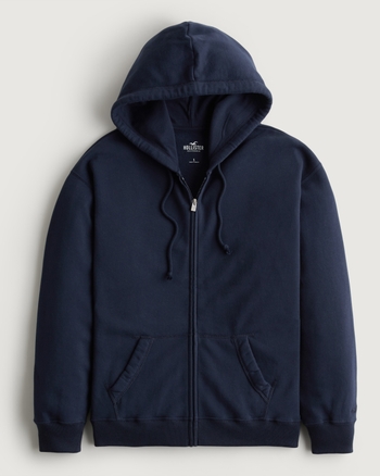 Padded Collar Half Zip Long Sleeve Hoodie 600070319blk