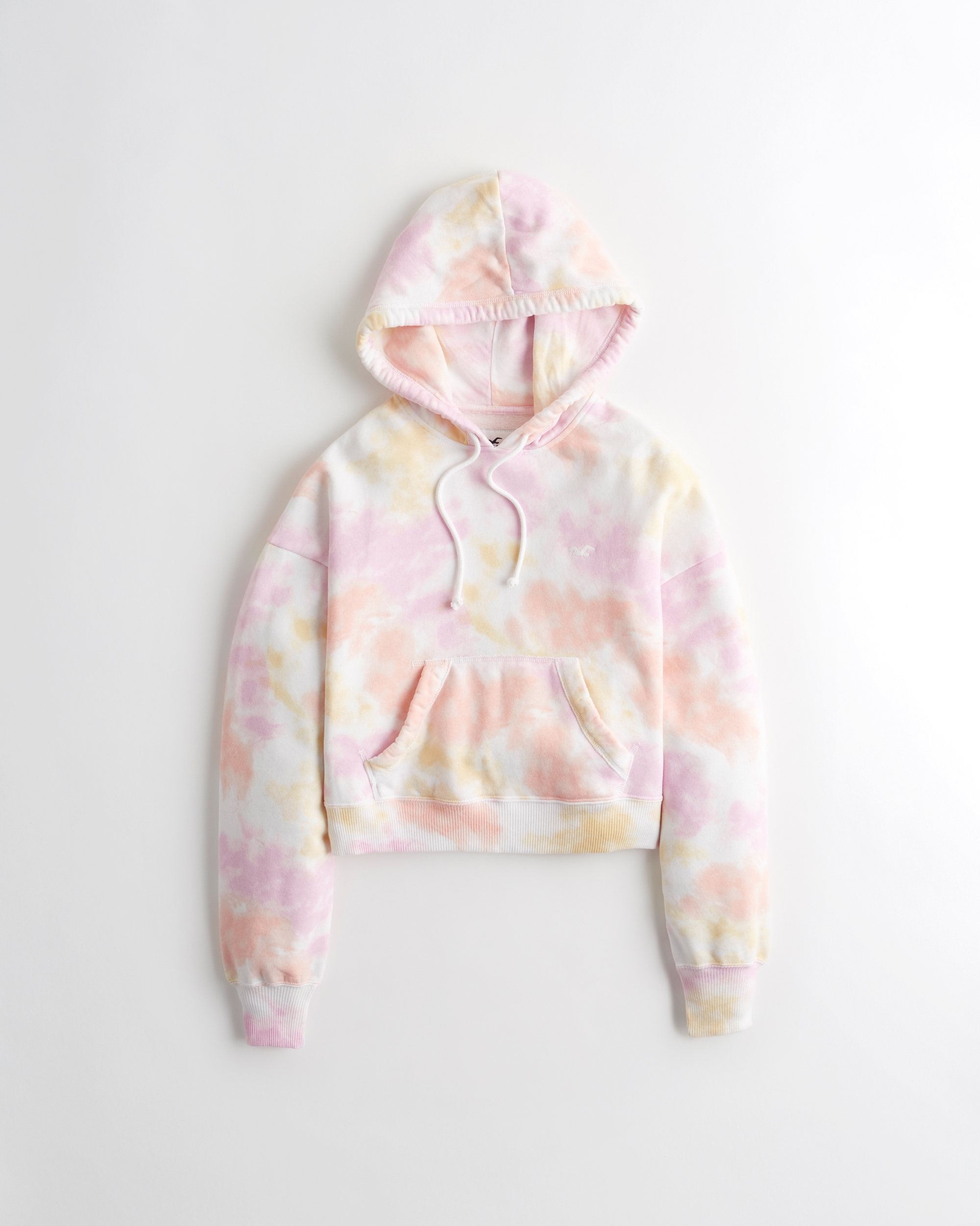 hollister white and pink hoodie