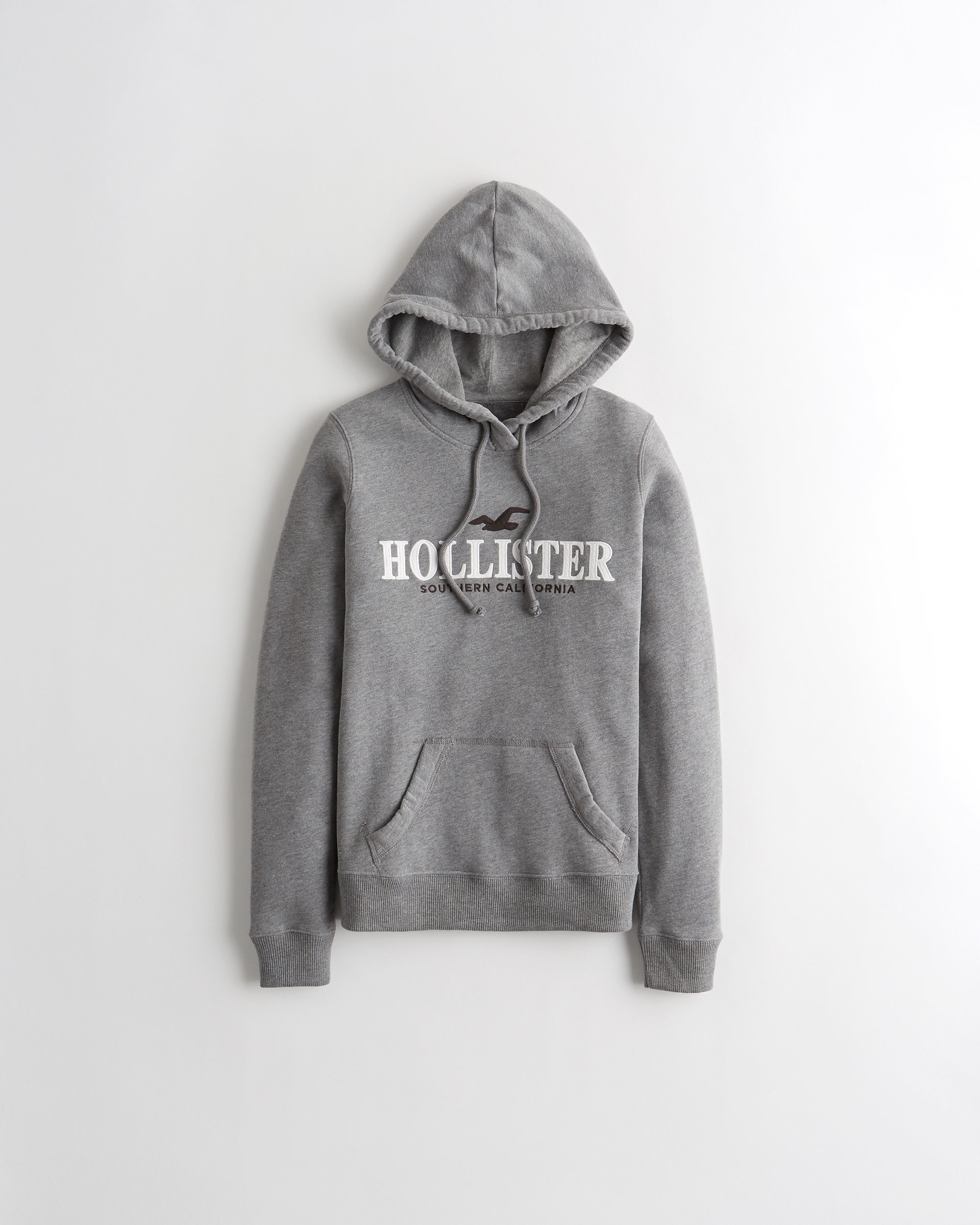 hollister embroidered logo hoodie