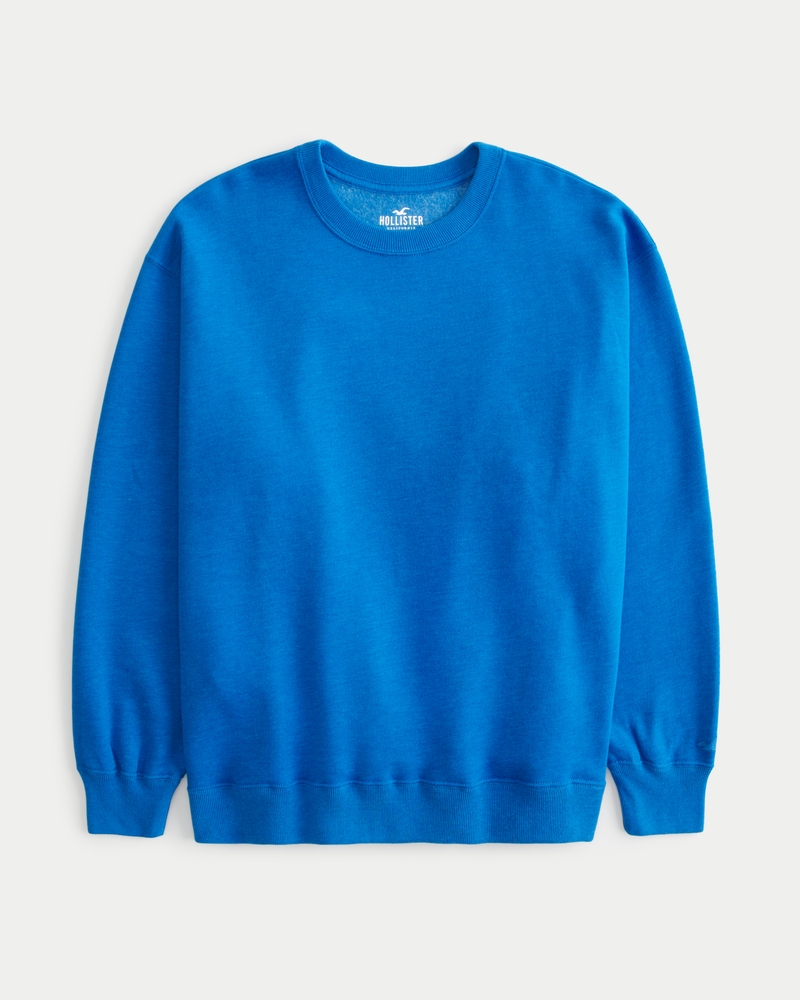 Women s Hollister Feel Good Fleece Oversized Crew Sweatshirt Women s Sale HollisterCo