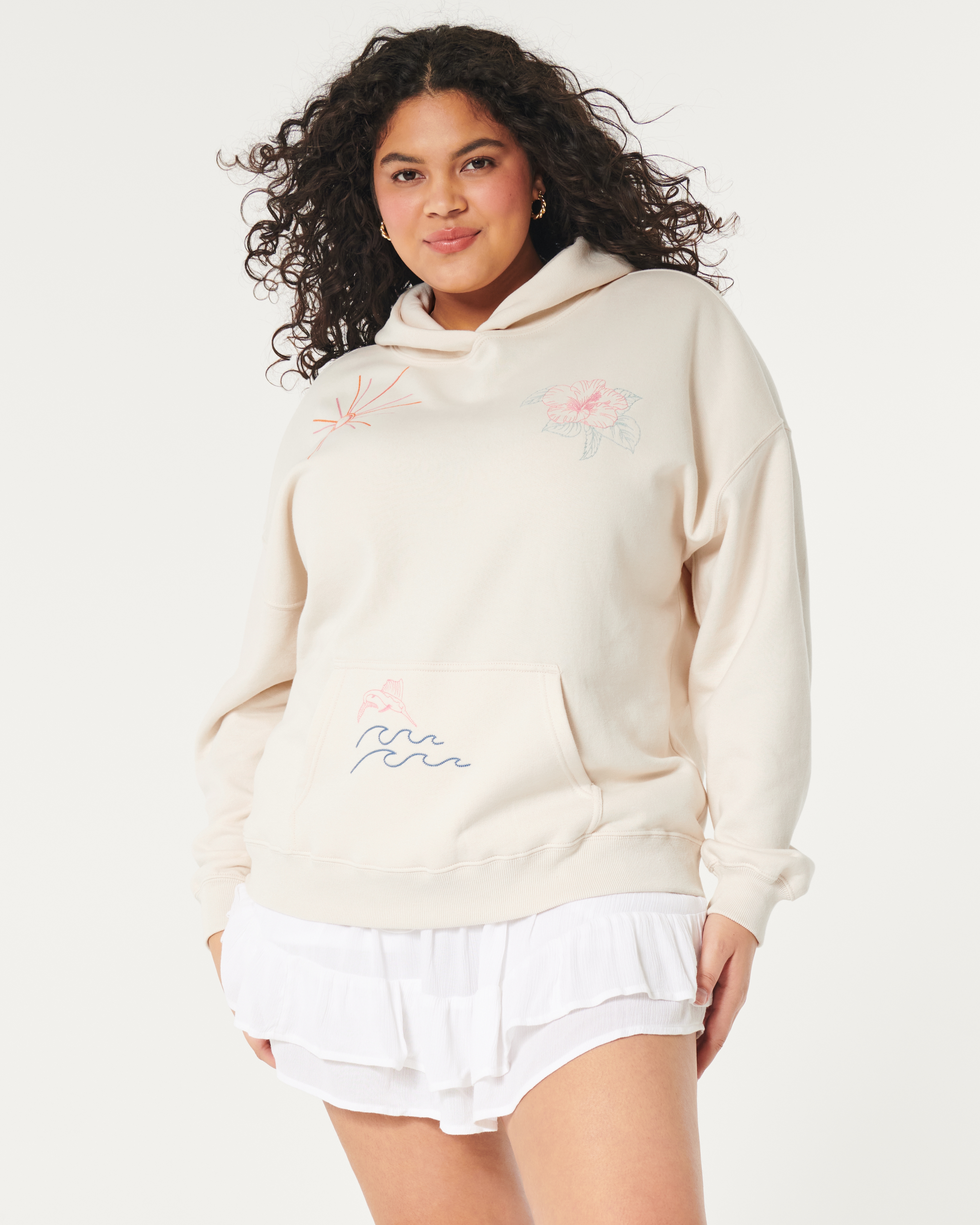 Hollister on sale embroidered hoodie