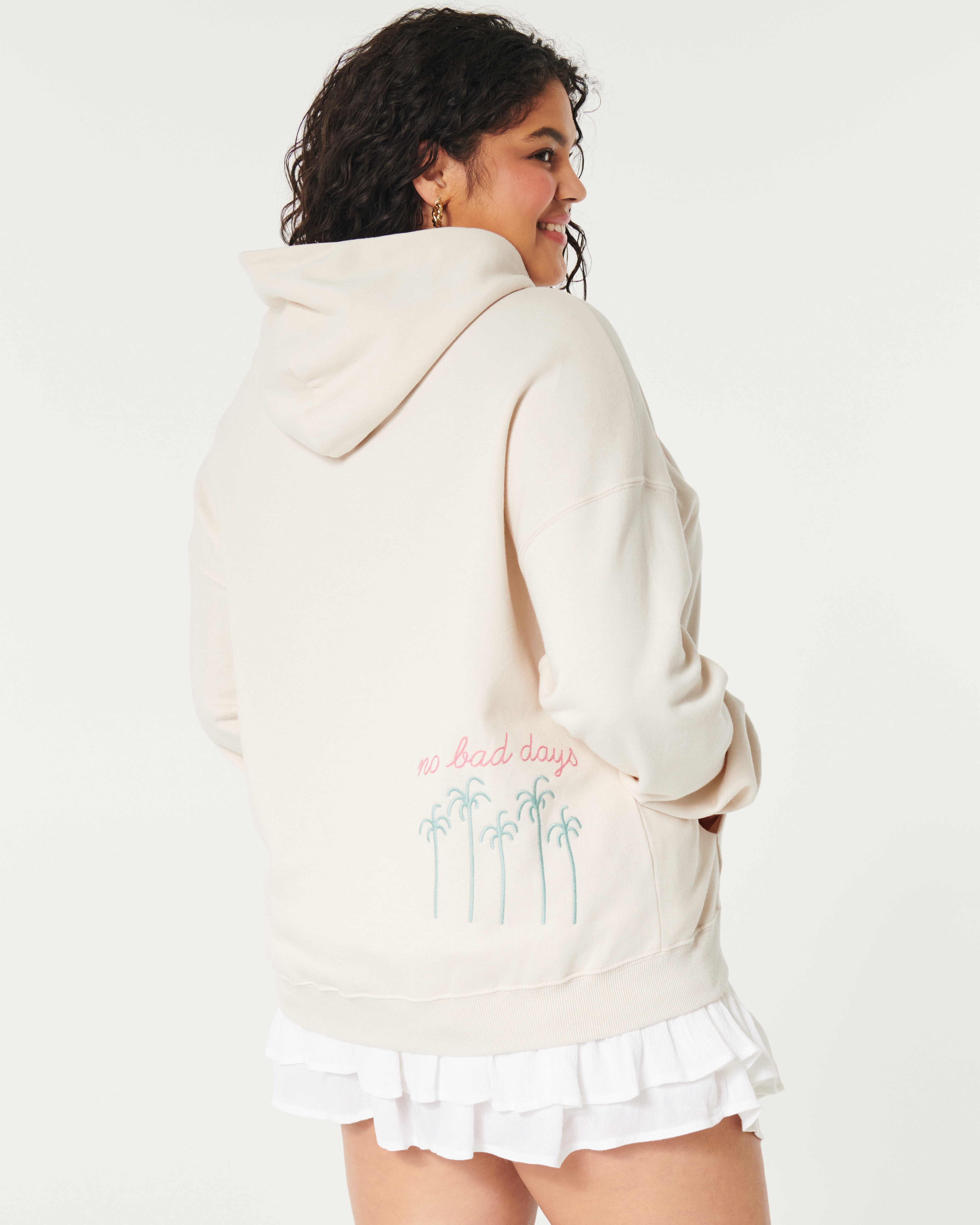 Embroidered deals hoodie hollister