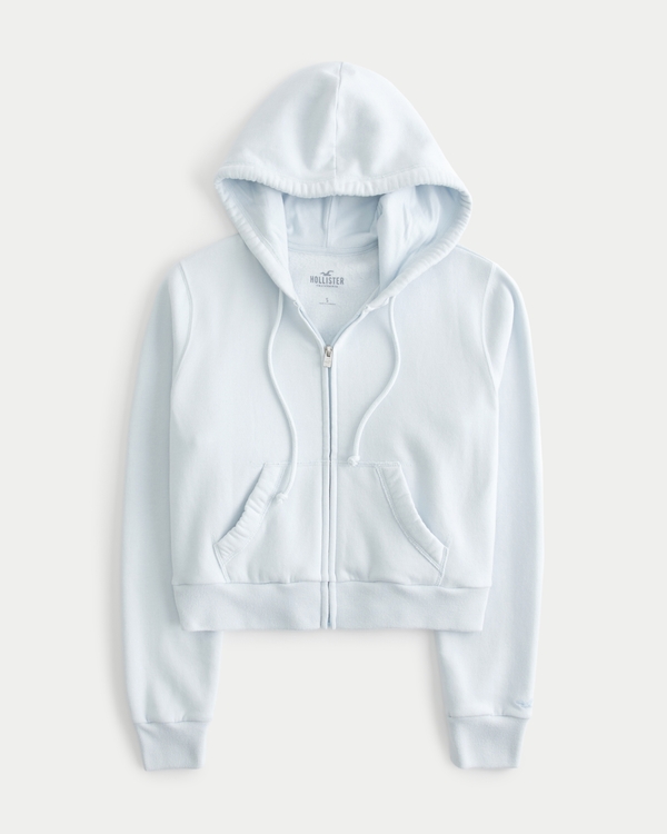 Cropped zip discount up hoodie hollister