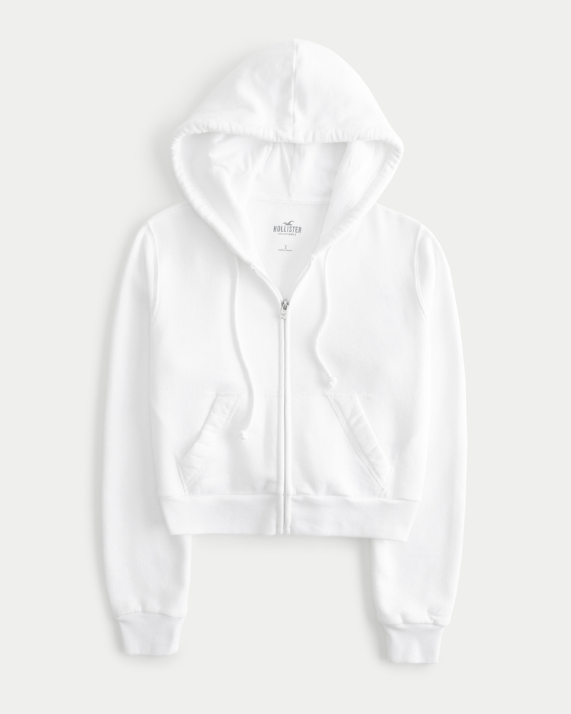 Cropped zip best sale up hoodie hollister