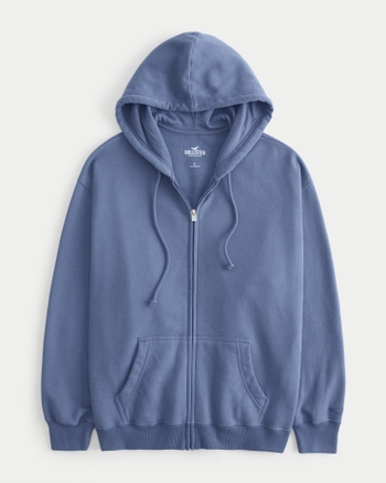 Hollister hoodie zip sales