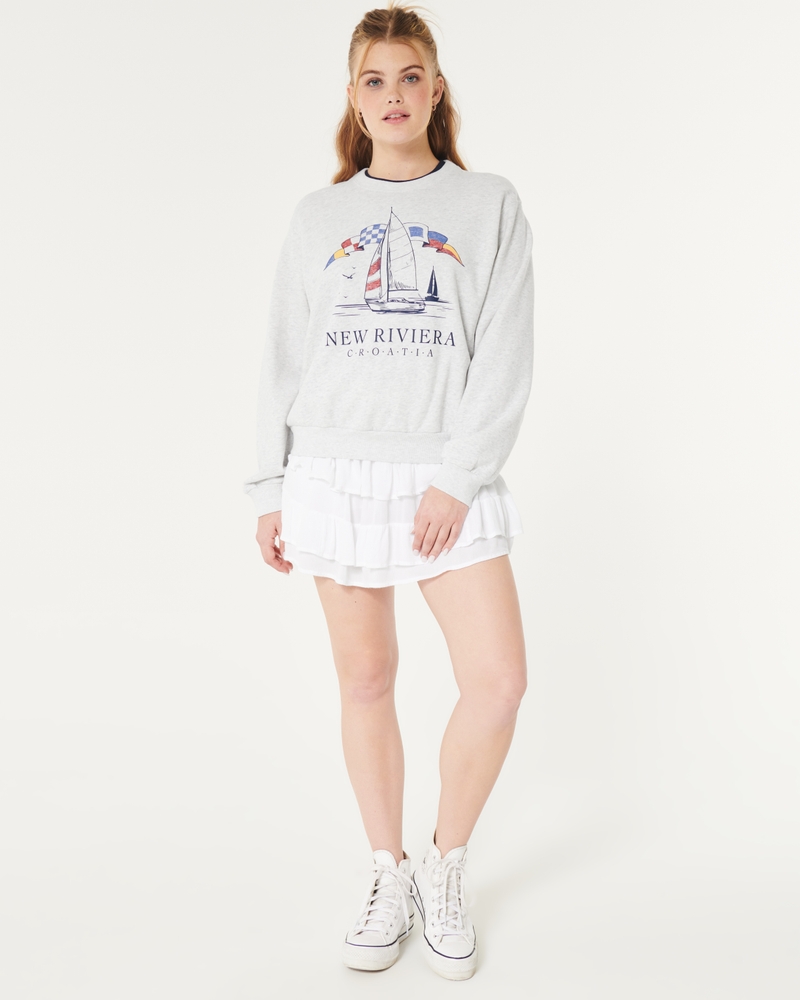 Easy New Riviera Croatia Graphic Crew Sweatshirt