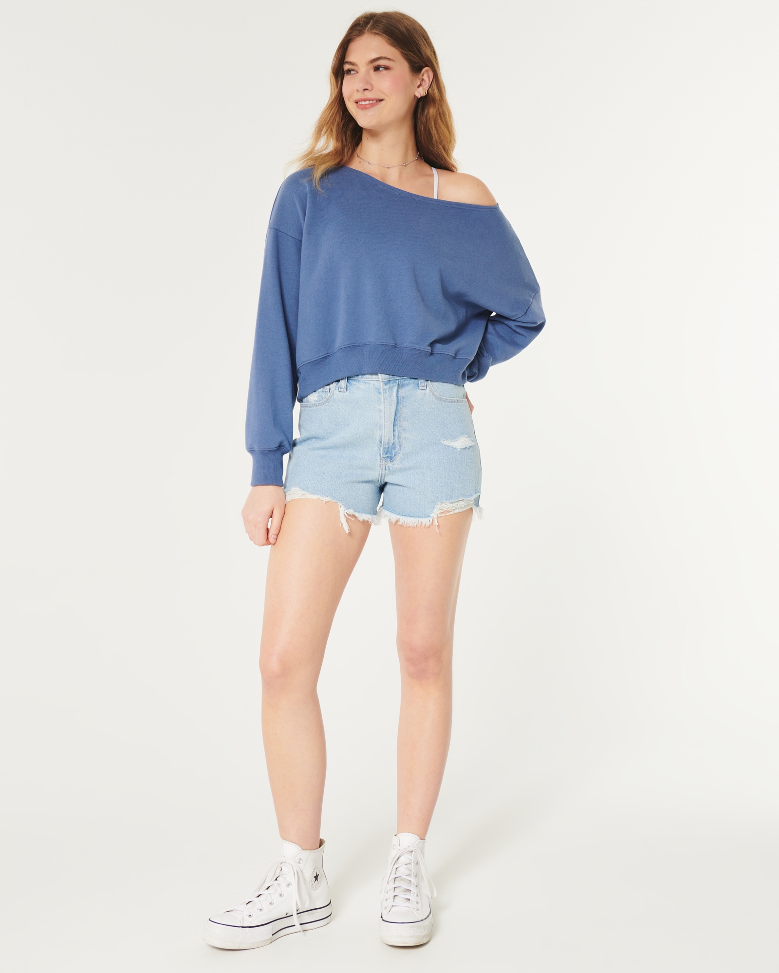 Women's Easy Terry Off-the-Shoulder Sweatshirt