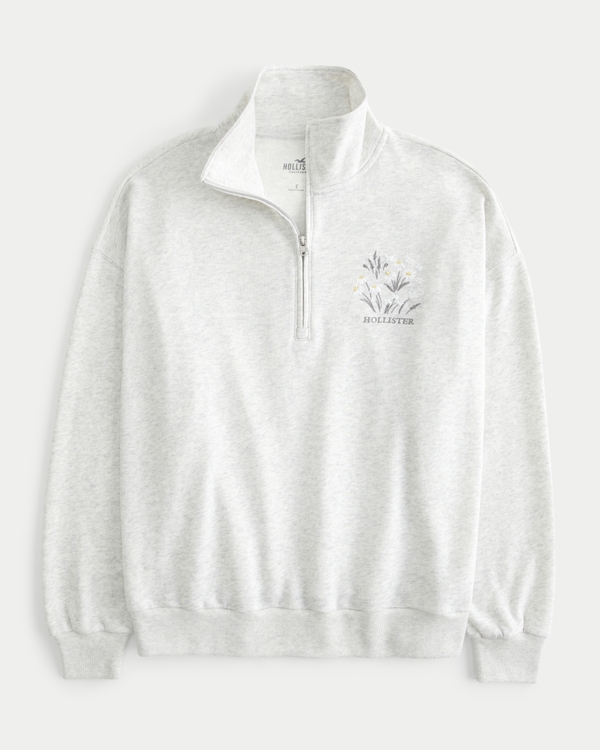 Half zip hot sale sweatshirt hollister