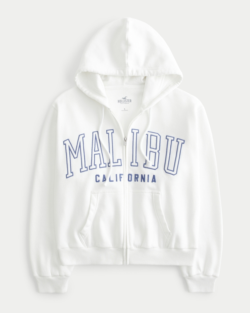 Women s Easy Malibu California Graphic Zip Up Hoodie Women s